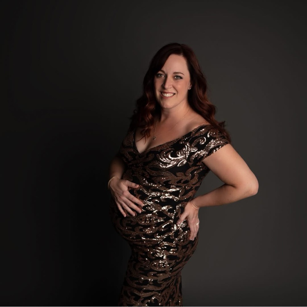 Pinkblush Black Dress with Gold Sequins
